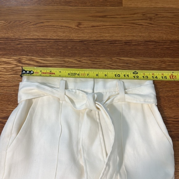 Veronica Beard Clerence Paper Bag Pants Cream Ivory Size 4 - Picture 11 of 14
